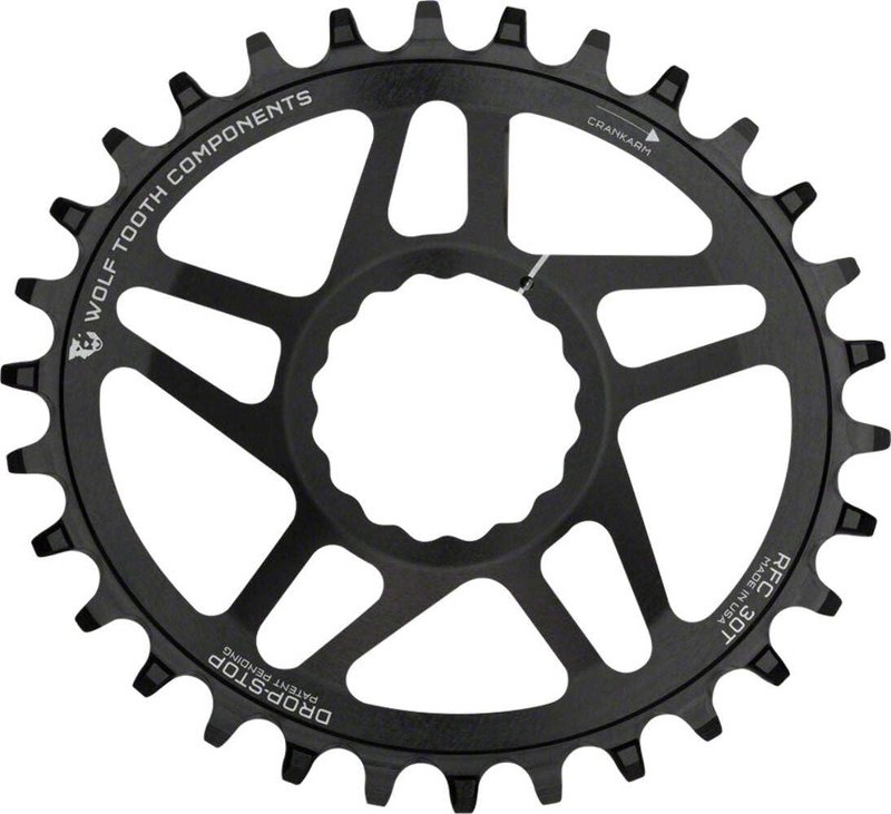 Wolf Tooth Elliptical Mountain Bike Direct Mount Oval Chainring for Race Face Cinch (32 Tooth, PowerTrac, MTB)