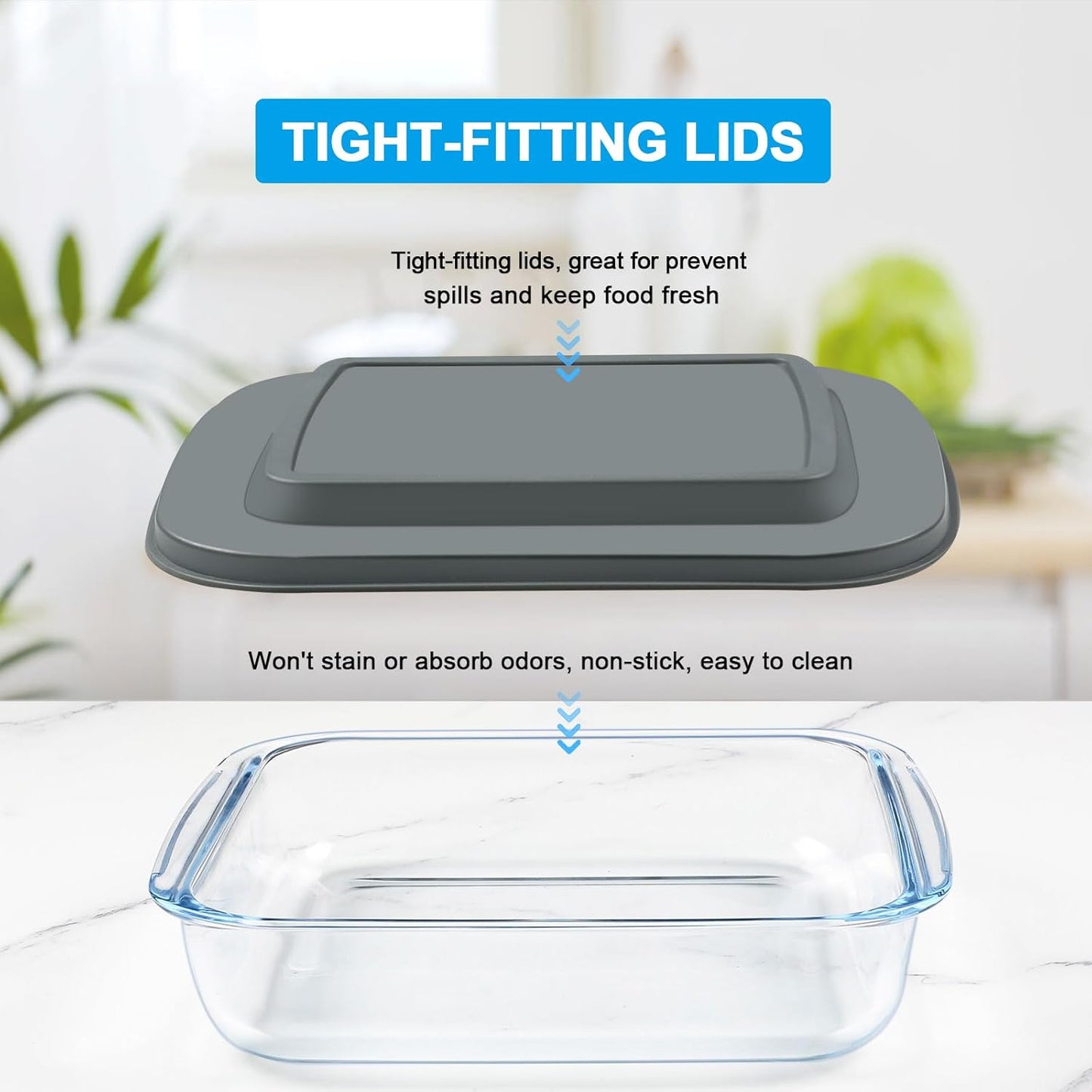 Pyrex 7-Piece Glass Bakeware Set - Versatile Baking Dishes with Lids | Oven & Fridge Safe