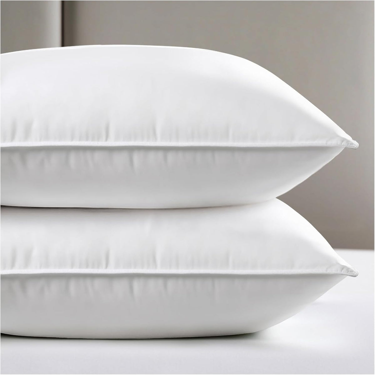 Viewstar King Size Bed Pillows - Set of 2 Soft Down Alternative for All Sleep Positions | White