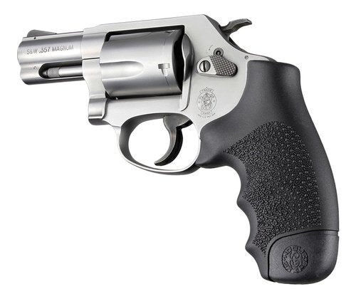 Hogue OverMolded Rubber Monogrip for S&W J-Frame Round Butt, Black - 60000
