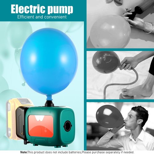 Cordless Balloon Pump Electric Compatible with Dewalt Li-Battery for All Balloons, 5 in 1 Balloon Pump Outdoor for Inflating/Deflating Balloons, Air Beds Yoga Balls & Party Decoration (No Battery)