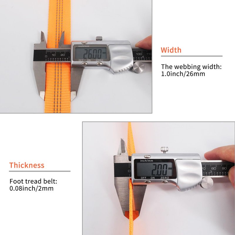 NewDoar 1 Inch Nylon Webbing Strap/Tubular Climbing Webbing - Heavy Duty Strap for Rescue, Climbing, Harnesses, Rock Work, & Firefighting (Orange,5Yard)