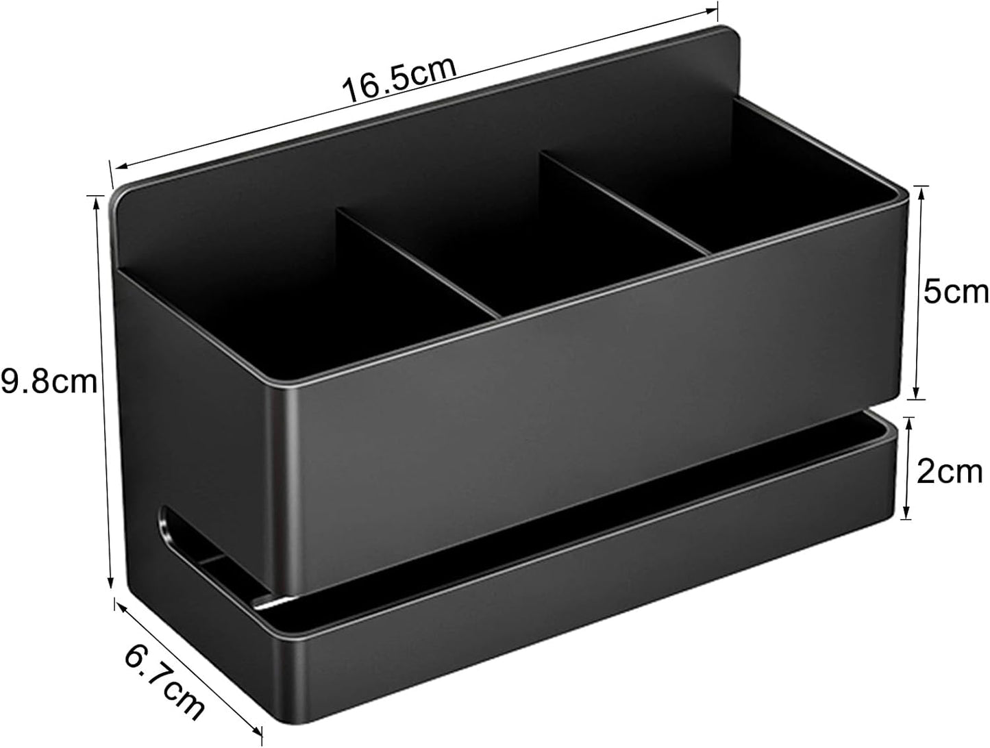 Skiennix Aluminum Electric Toothbrush Holder - Wall Mounted Design | Black, Three Slot Storage