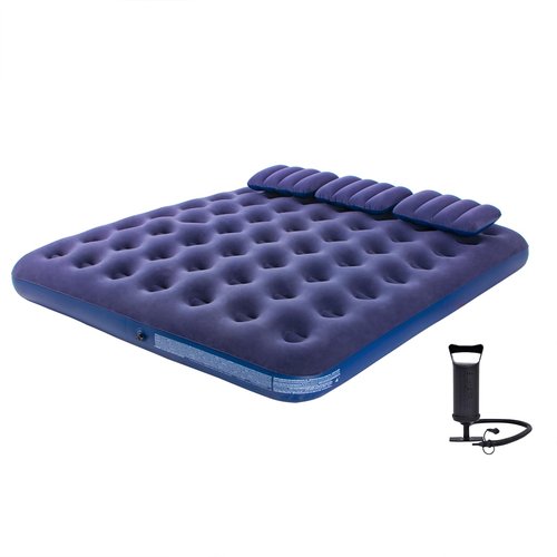 DIMAR GARDEN King Size Camping Air Mattress Inflatable Bed with Pillow,Include Hand Pump