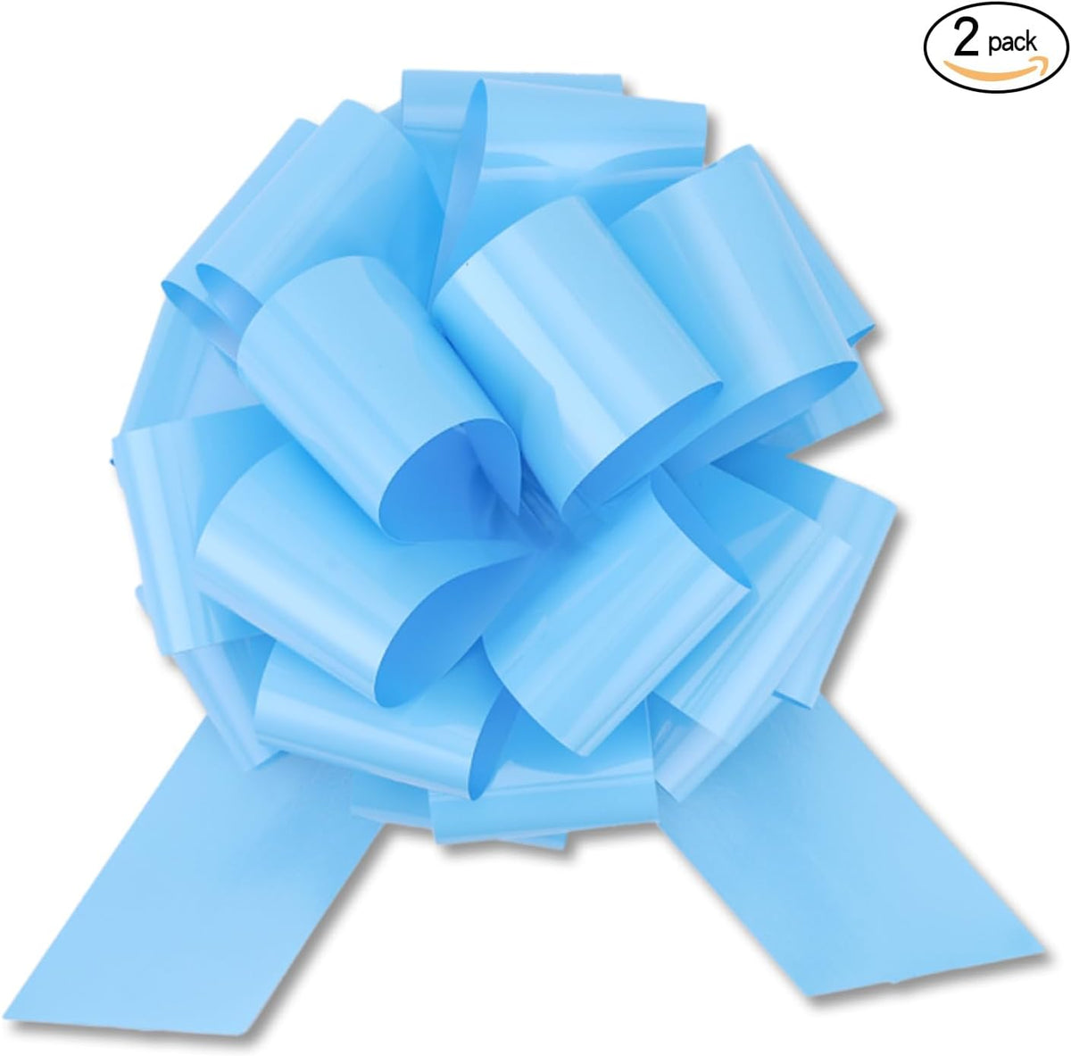 Pull Bow by Large | 12-Inch Light Blue Gift Bow Set - Perfect for Presents, Parties & Decorations