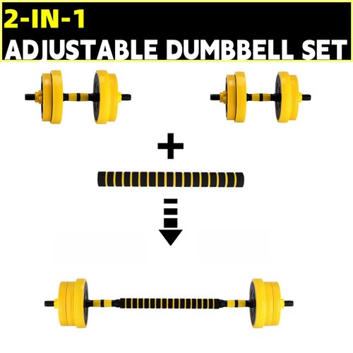 Dumbbell Sets Adjustable Weights, 33 Lb Free Weights Dumbbells Set for Home Gym