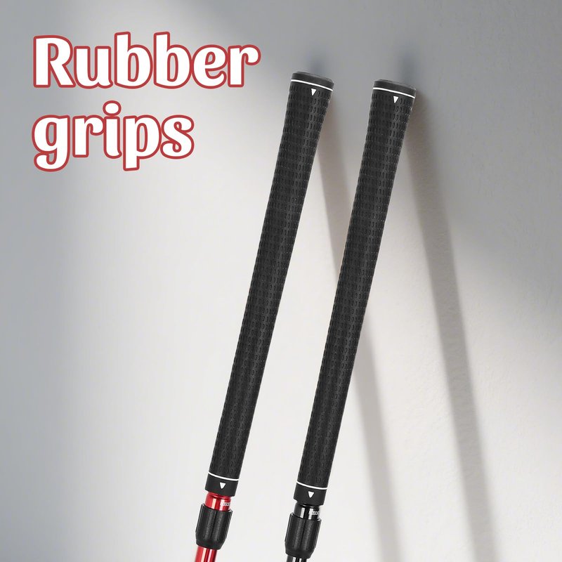 2 Pack Mini Golf Putters, Right and Left Handed Two Way Golf Clubs with 6 Balls, Adjustable Putters for Men and Women (（Black,Red）)