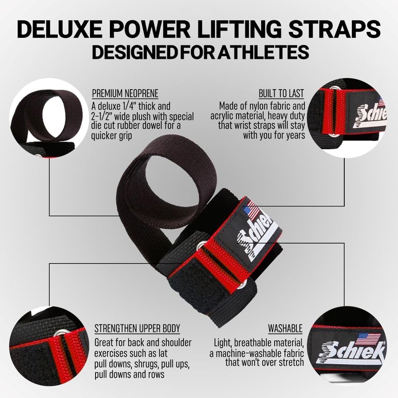 Schiek Sports Model 1000-PLS Deluxe Power Lifting Straps