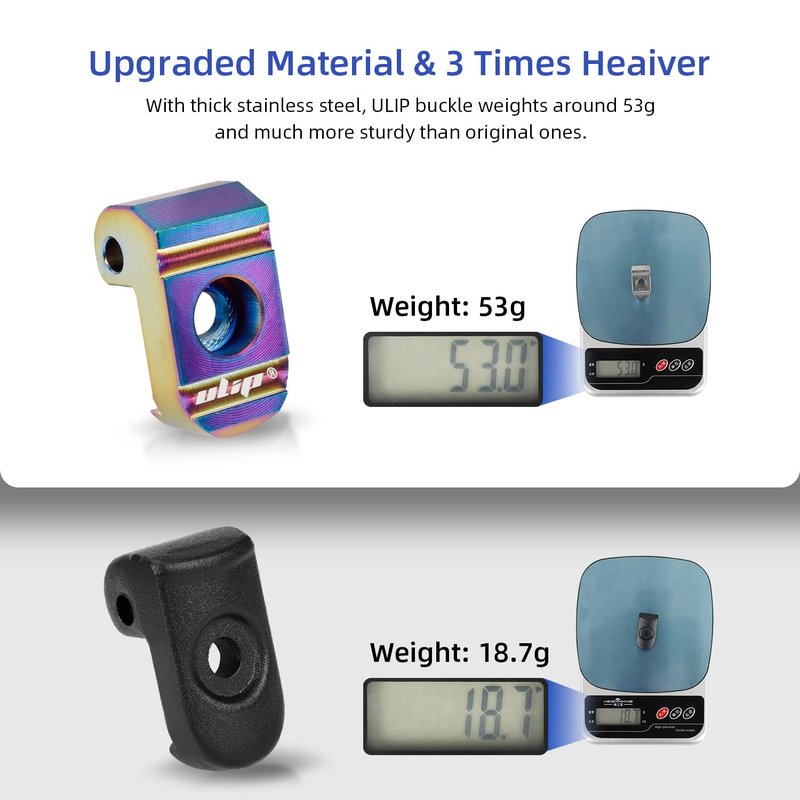 ulip Scooter 304 Stainless Steel Front Folding Lock Buckle Latch with 2 PCS Pins Replacement Parts for Xiaomi M365 Pro Pro2 1S MI3 Essential Lite Scooter(Multicolor)