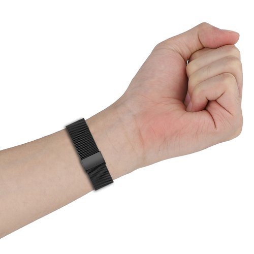 FitTurn Slim Mesh Stainless Steel Quick Release Compatible with Cubitt Aura Pro Smartwatch/Fitness Tracker, Replacement Wristband Sports Straps Bracelet Adjustable Watch Band Women Men Strap with