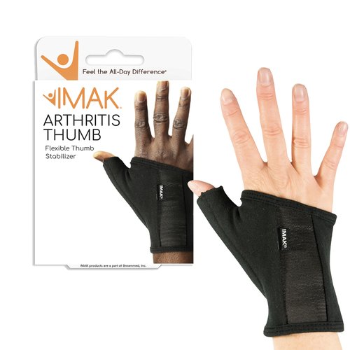 Brownmed IMAK Compression Arthritis Thumb - Compression Sleeve & Stabilizer for Arthritis & Carpal Tunnel Support - Small