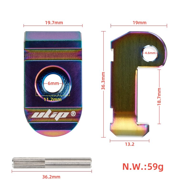 ulip Scooter 304 Stainless Steel Front Folding Lock Buckle Latch with 2 PCS Pins Replacement Parts for Xiaomi M365 Pro Pro2 1S MI3 Essential Lite Scooter(Multicolor)