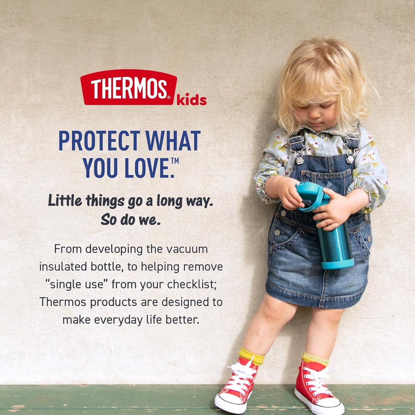 THERMOS FUNTAINER Water Bottle - 12 Ounce Stainless Steel Vacuum Insulated Kids Bottle with Straw | Lightyear Design