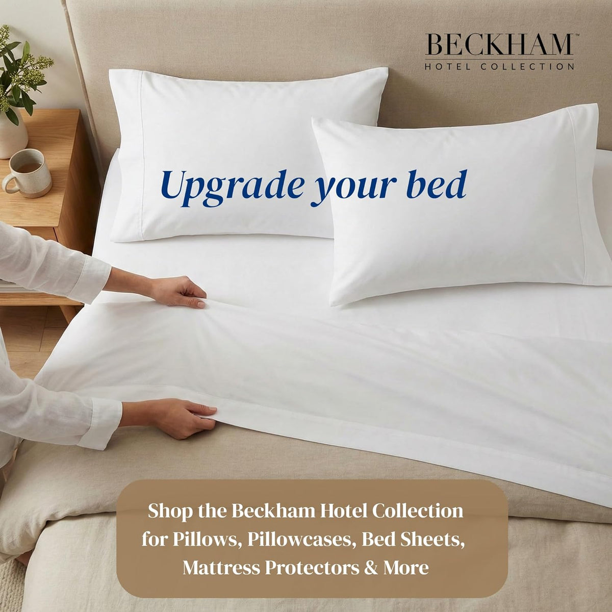 Beckham Hotel Collection Queen Sheets Set - 100% Cotton Sateen, Silky Smooth, 16” Deep Pocket, Gray