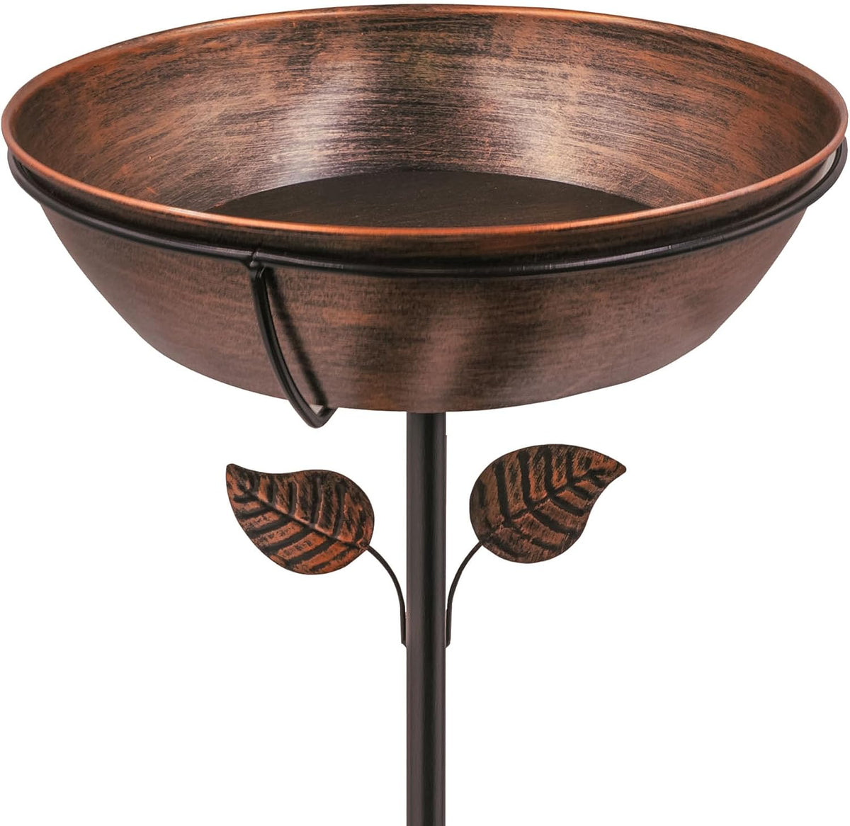 Metal Bird Bath by [Brand Name] - 13" Removable Bowl with Stable Stake | Easy to Clean Garden Decor
