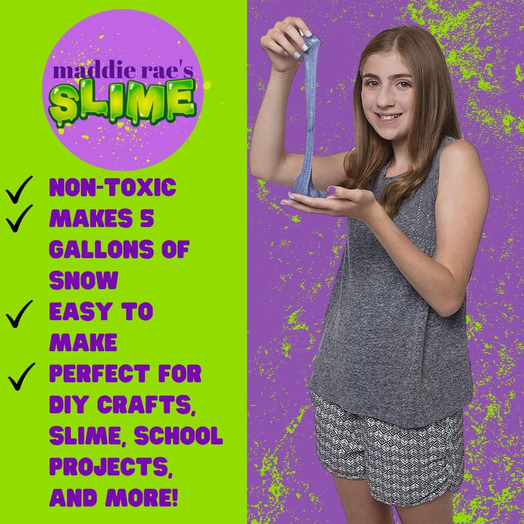 SCS Direct Maddie Rae's Instant Snow XL Pack - Create 5 Gallons of Non-Toxic Fake Snow | Perfect for Cloud Slime & DIY Projects