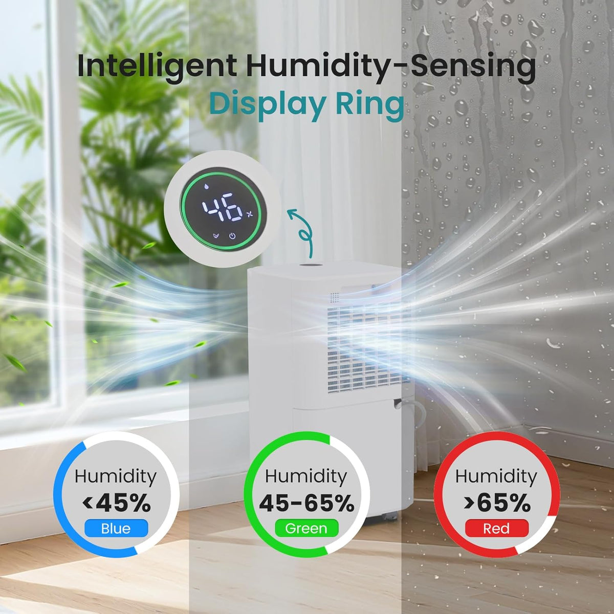 NEWBULIG 30-Pint Dehumidifier - Smart Humidity Control for 2,000 Sq.Ft | Quiet 38dB Operation, Ideal for Home & Basement
