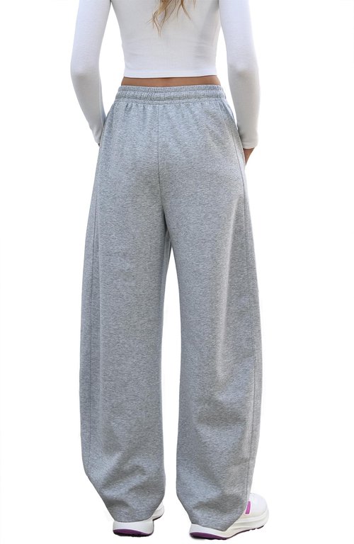 DISCIPBUSH Baggy Barrel Pants Women - Extra Loose Long Wide Leg Pants Women Lounge Athletic Barrel Joggers Light Gray M