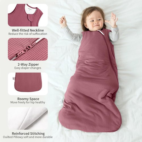 BubblePanda Bamboo Sleep Sack | Supersoft 1.0 Tog Baby Wearable Blanket for 6-12 Months