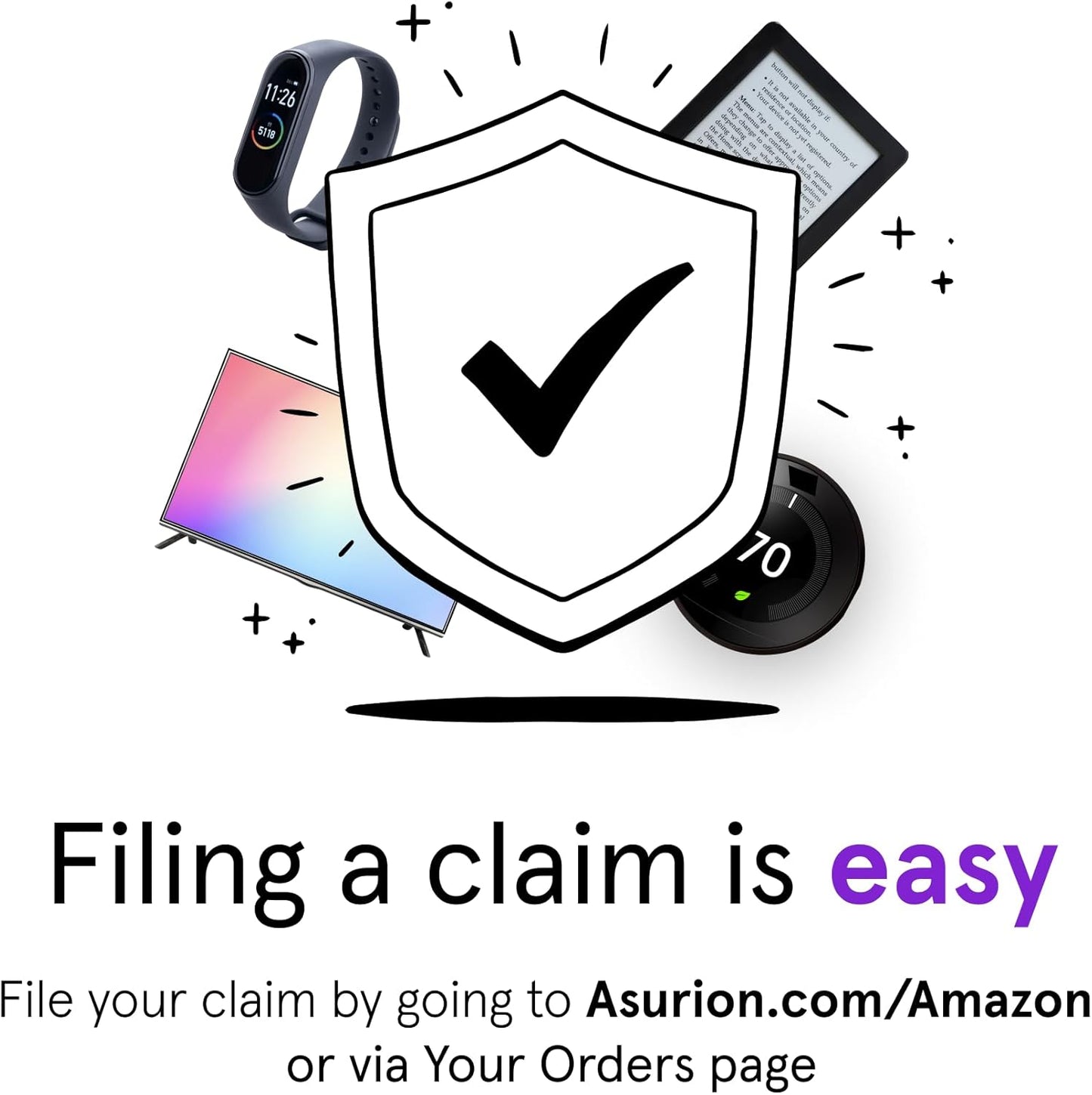 ASURION 3-Year Electronics Protection Plan - Comprehensive Coverage for Devices Priced $50-$59.99