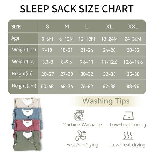 BubblePanda Bamboo Sleep Sack | Supersoft 1.0 Tog Baby Wearable Blanket for 6-12 Months