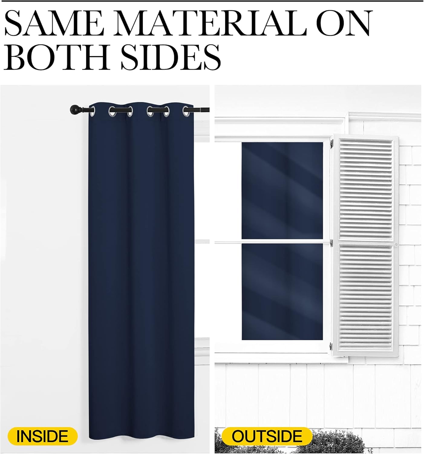 NICETOWN Blackout Curtain Panels - Thermal Insulated Navy Drapes | 2 Panels, 29" x 20" for Bedroom
