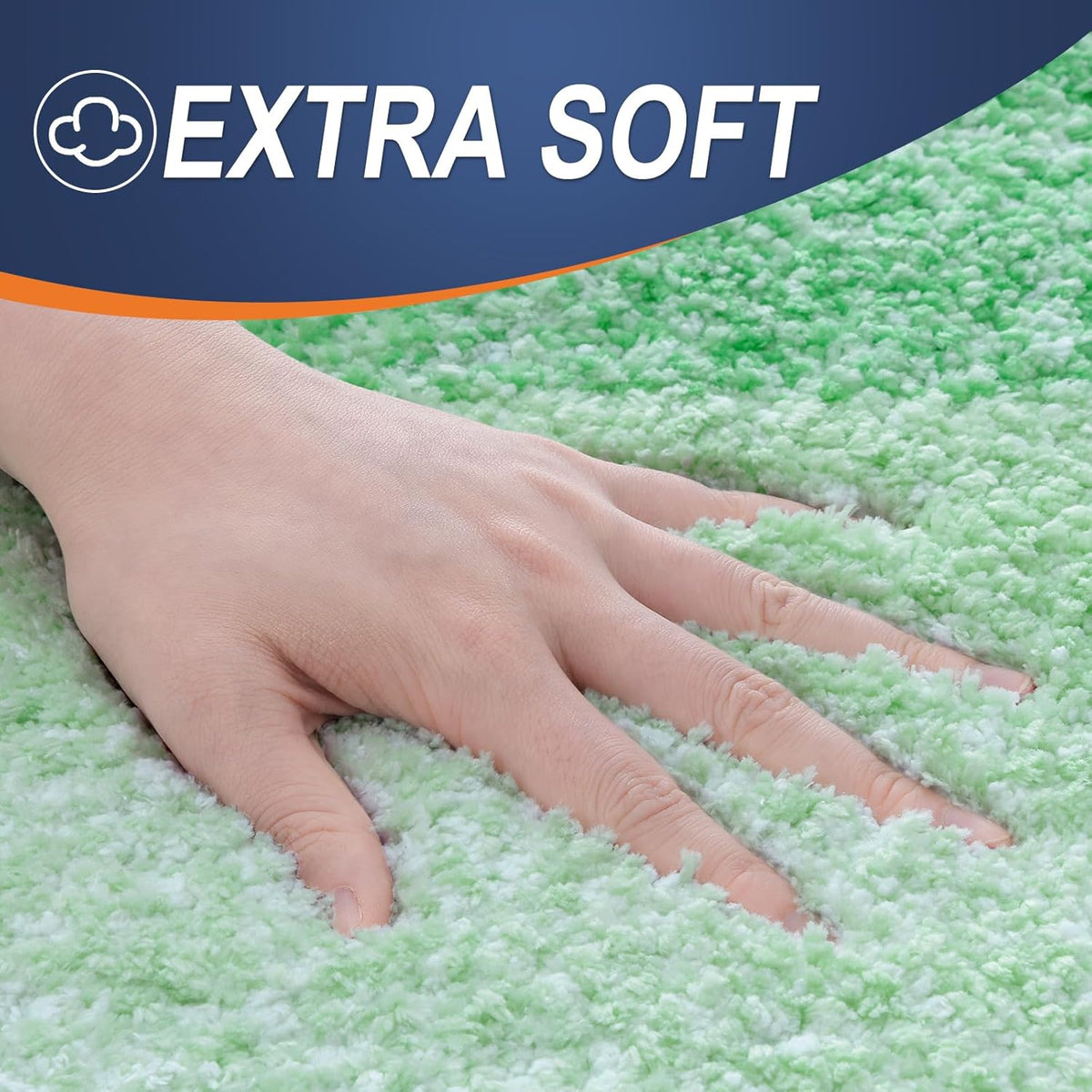 OLANLY Bathroom Runner Rugs - Extra Soft Microfiber | Quick Dry, Machine Washable, 59x24, Green