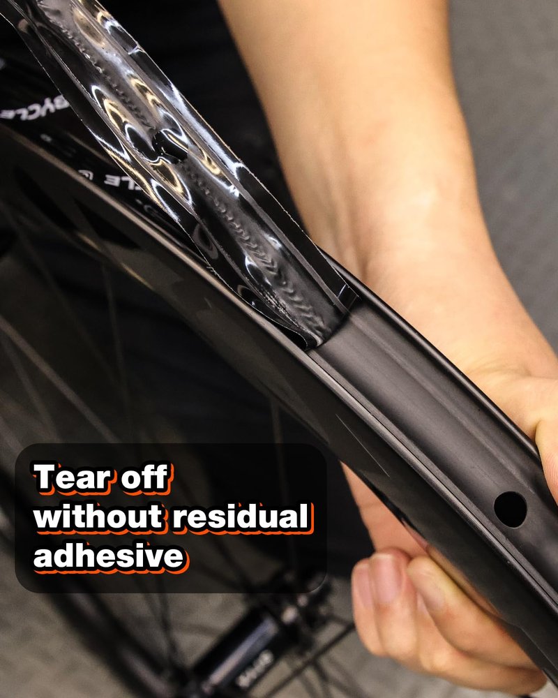 LEBYCLE Tubeless Rim Tape Black 21/24/27/30/33/36mm x 10m, Bike Rim Tape for Tubeless Road, Gravel & MTB Wheels – Strong Adhesive, Easy Clean Removal(24mm)