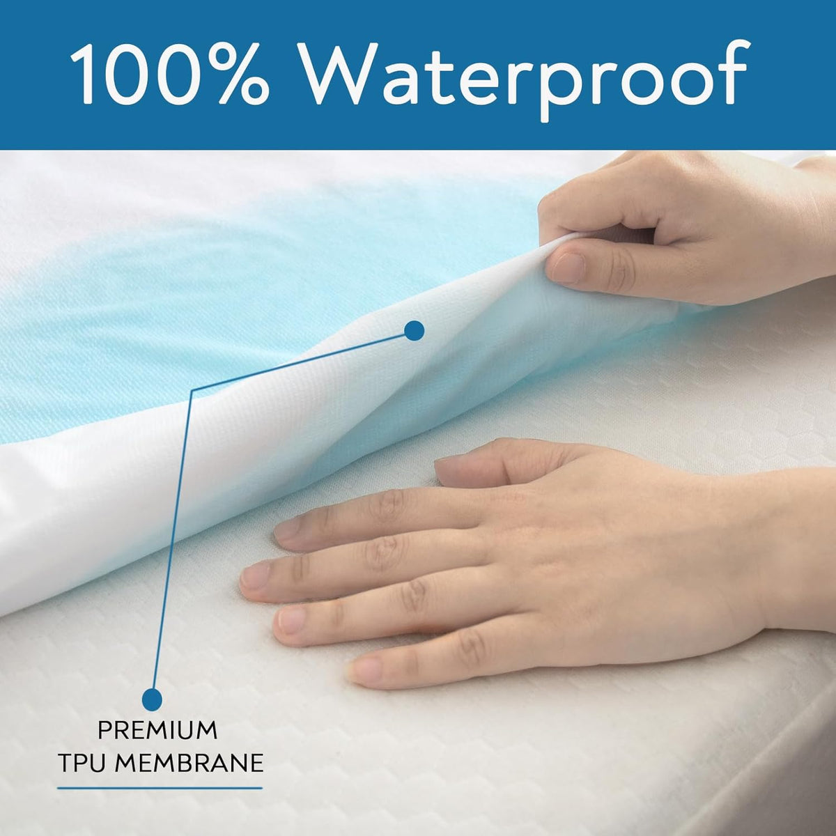 Skiennix Twin XL Waterproof Mattress Protector - Ultra Soft Terry Fitted Cover for 14'' Depth | 2 Pack, Noiseless White