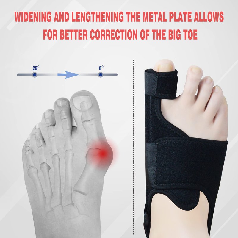 MOONSMILE Foot Gear 1 Pair Bunion Corrector for Women & Men, Night Bunion Splint, Big Toe Straightener, Foot Gear Brace for Bunion Pain Relief