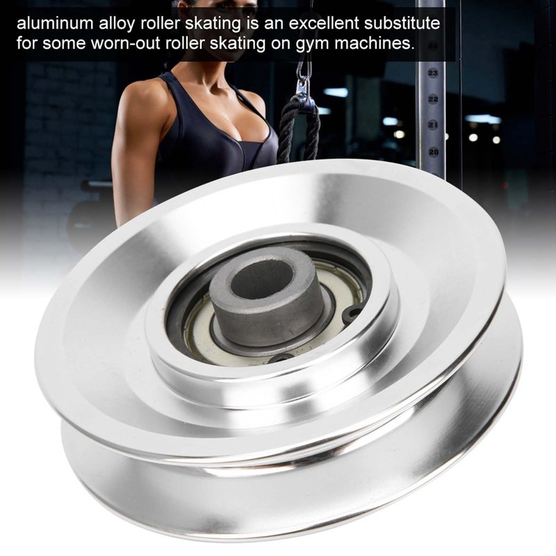 Moofey Aluminum Pulleys, 80mm Diameter Pulley Wheel, Gym Pulley for for Cable Machine Gym Equipment Part Garage Door
