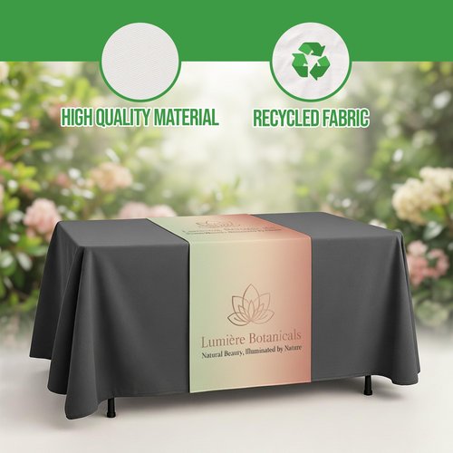 Custom Table Runner for Table by BCB Print - Personalized Table Sign with Your Photo, Text or Logo | HD Print Table Runner for Shows & Events | Fast Delivery | Made in USA | Sizes 12"x72" to 36"x72"