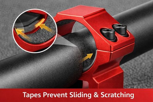 Gotical Universal Metal Dovetail Rifle Scope Mount Rings 1" Ring 25.4mm Adjustable Profile Rings Scope Mount (Red)