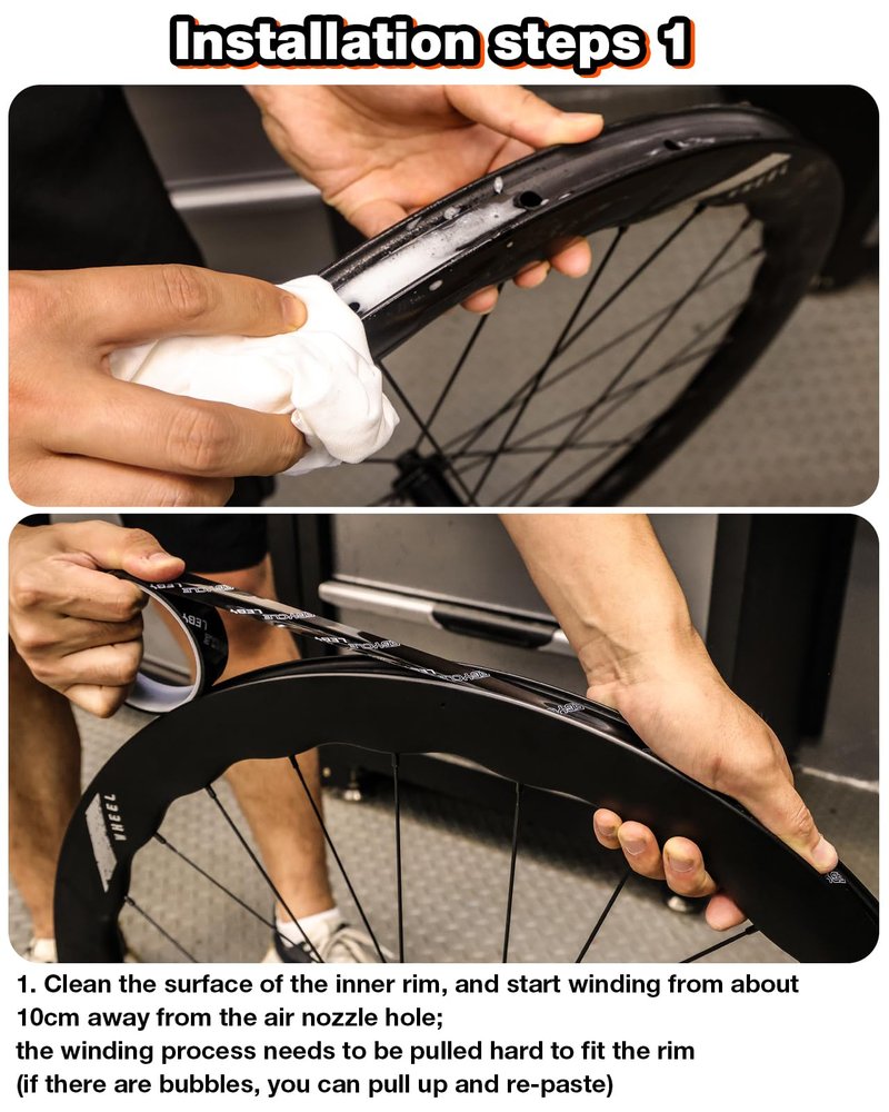 LEBYCLE Tubeless Rim Tape Black 21/24/27/30/33/36mm x 10m, Bike Rim Tape for Tubeless Road, Gravel & MTB Wheels – Strong Adhesive, Easy Clean Removal(24mm)