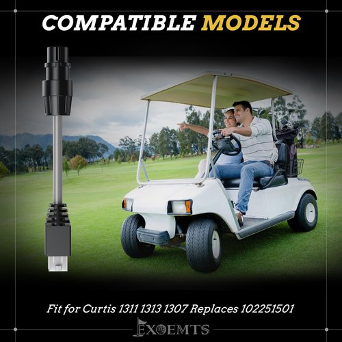 EXOEMTS 4-Pin Diagnostic Cable Adapter for Club Car Golf Cart, Compatible with Curtis 1311/1313 Speed Code Handheld Programmer, Replaces OEM 101909901 & 102251501, Molex Port Programming Connector