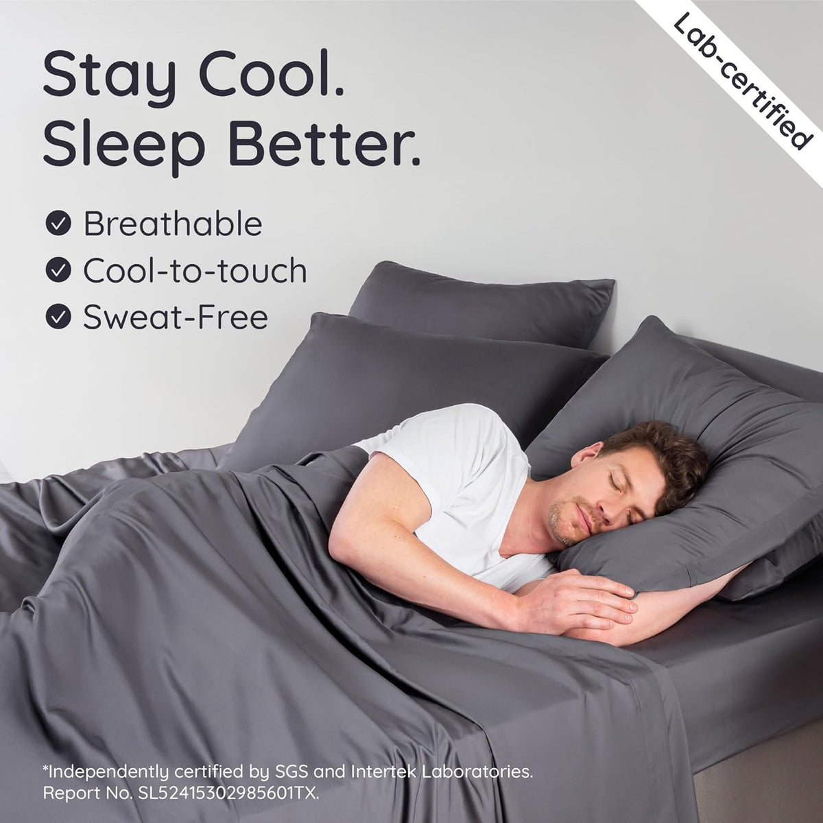 Bambaw Bamboo Sheets Set - 100% Viscose Cooling Queen Size | Super Soft, Deep Pocket, Charcoal