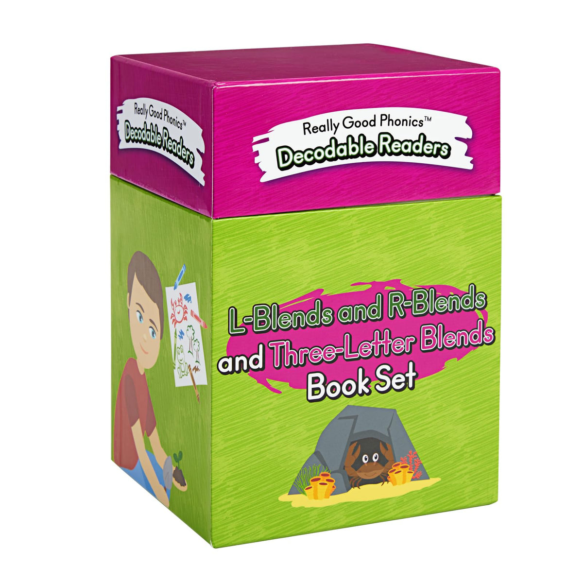 Really Good Phonics Decodable Readers - L- and R-Blends and Three-Letter Blends Book Set - Educational Toys, Reading Games for Kids, Learning Activities, Homeschool & Classroom Must Haves