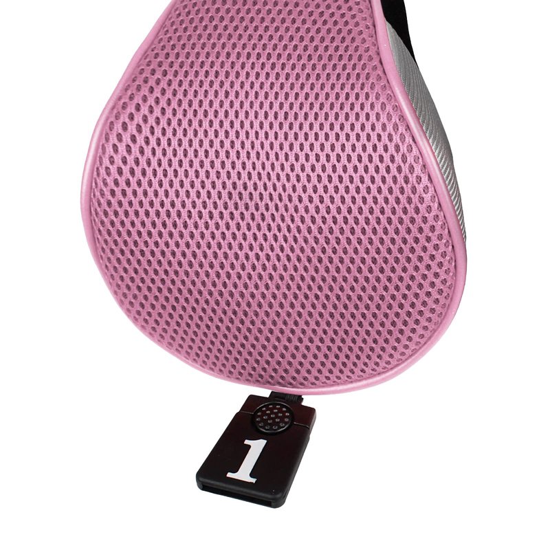 Andux 5pcs/Set Mesh Golf 460cc Driver Fairway Wood Club Head Covers Long Neck with No. Tags Black/Pink