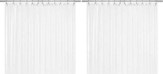 LiBa Waterproof Shower Curtain - Premium PEVA, Non-Toxic, Rust-Proof Grommets | 72x72 Inches (Pack of 2)
