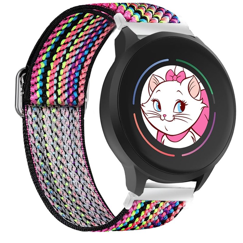 Lamshaw Compatible with iTouch Sport 4 / Sport 3 / AIR 3 40MM Smartwatch Bands, 20mm Stretch Elastics Nylon Adjustable Replacement Strap for Men & Women (Aztec Style Rainbow)