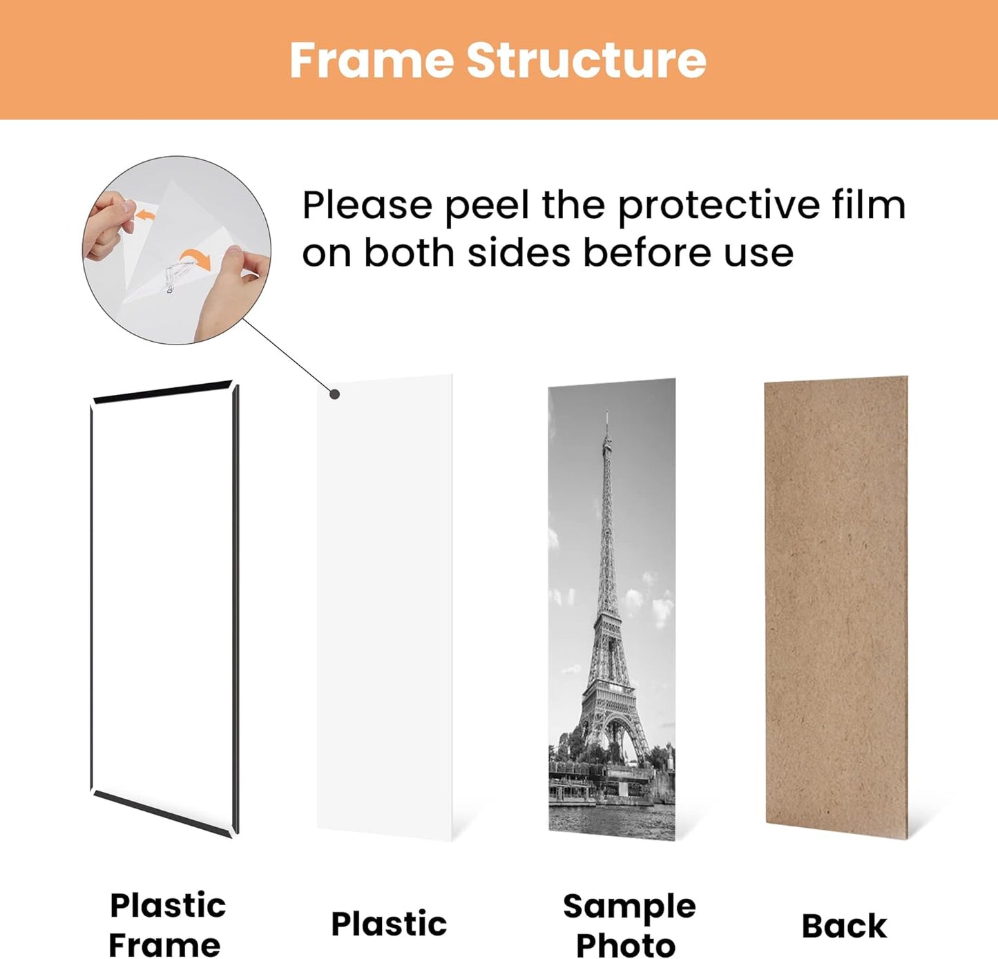 Upsimples 12x16 Picture Frame - Scratch-Proof Black Poster Frames for Photo Gallery | 3 Pack, Slide-In Design