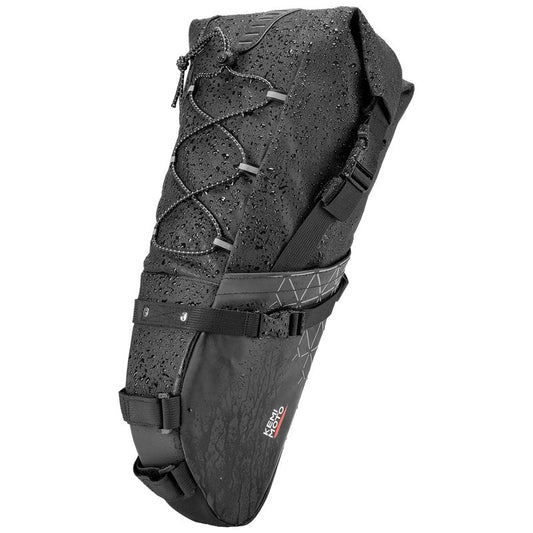 KEMIMOTO Bike Seat Bag, Expandable 11L Saddle Pouch Fully Waterproof Bikepacking, Road Bicycle Rear Pack Under Seat with PVC Reflective Panel, Four Bottom Hardboards