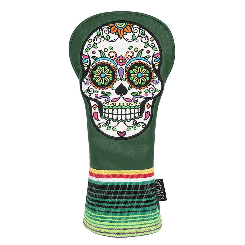 SHABIER Green Eyes Design Golf Headcover with Skull Design for Golf Club (Green, Hybrid)