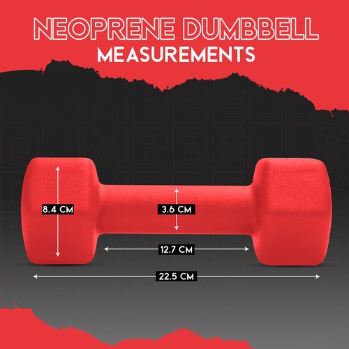 Fitness Republic 8LB Neoprene Workout Dumbbells Set of 2 - Non Slip, Anti Roll Exercise & Fitness Dumbbells - Hex Shaped Hand weights for Men & Women - Ideal for Home and Gyms training