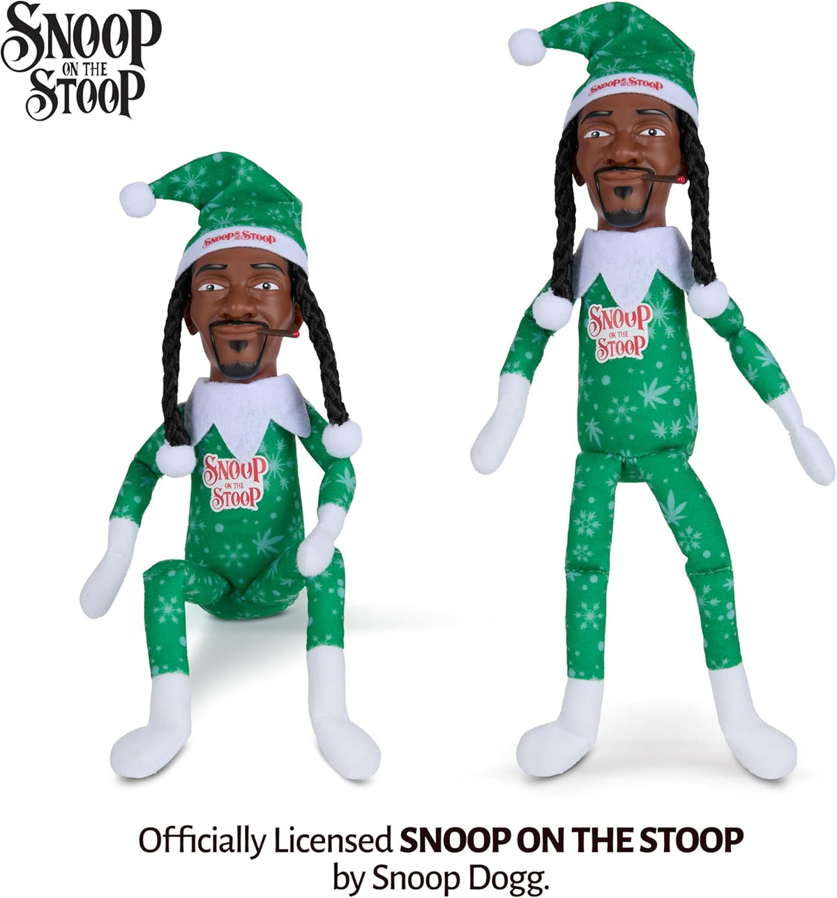 Snoop Dogg Christmas Elf Figurine - 12” Plush Shelf Decor | Collectible Holiday Decor