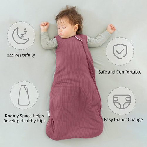 BubblePanda Bamboo Sleep Sack | Supersoft 1.0 Tog Baby Wearable Blanket for 6-12 Months