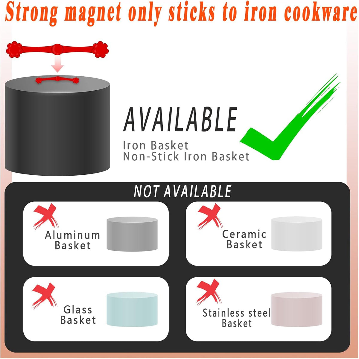 Skiennix Air Fryer Magnets - 12Pcs Silicone Buckle for Securely Holding Parchment Paper Liners