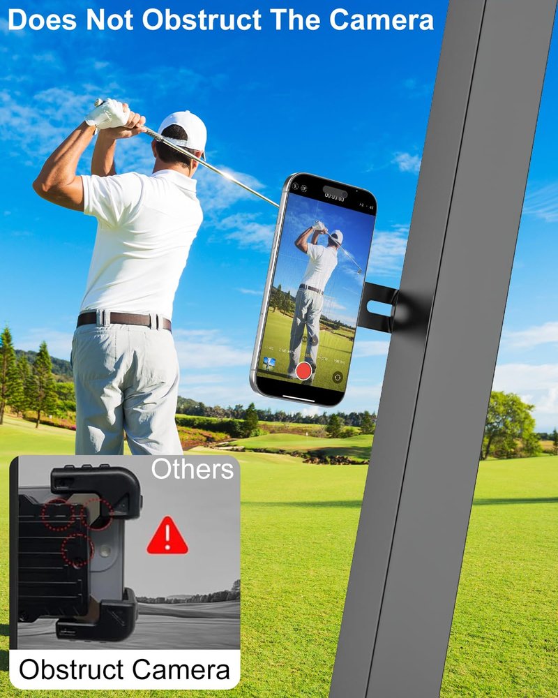 Kolasels Metal Magnetic Phone Mount for Golf Cart, Gym, Laptop, Fridge, EZGO, Club Car, Yamaha, Metal Surface, Magnet Phone Holder, Compatible with iPhone 16/15/14 Pro Max, Galaxy, 4-7" Phones