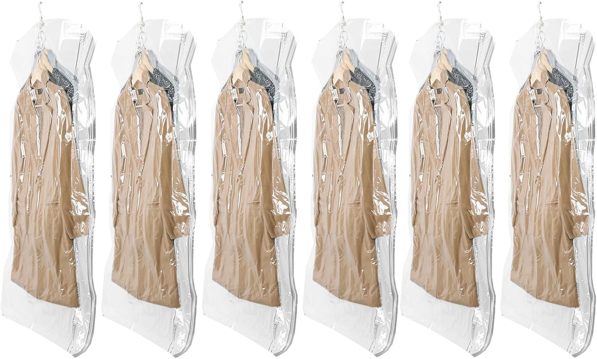 TAILI Vacuum Sealer Bags - Space-Saving Storage for Clothing & Travel | Jumbo Clear 6-Pack