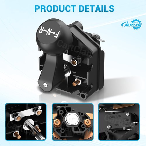 CartClan Club Car DS 36 Volt Forward Reverse Switch Assembly with Handle Suitable for 1983-Up Club Car DS Golf Carts, Replacement Part OEM#: 1011997/101753003